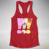 Twink Pride Grunge Exclamation Points Women's Racerback Tank - Red